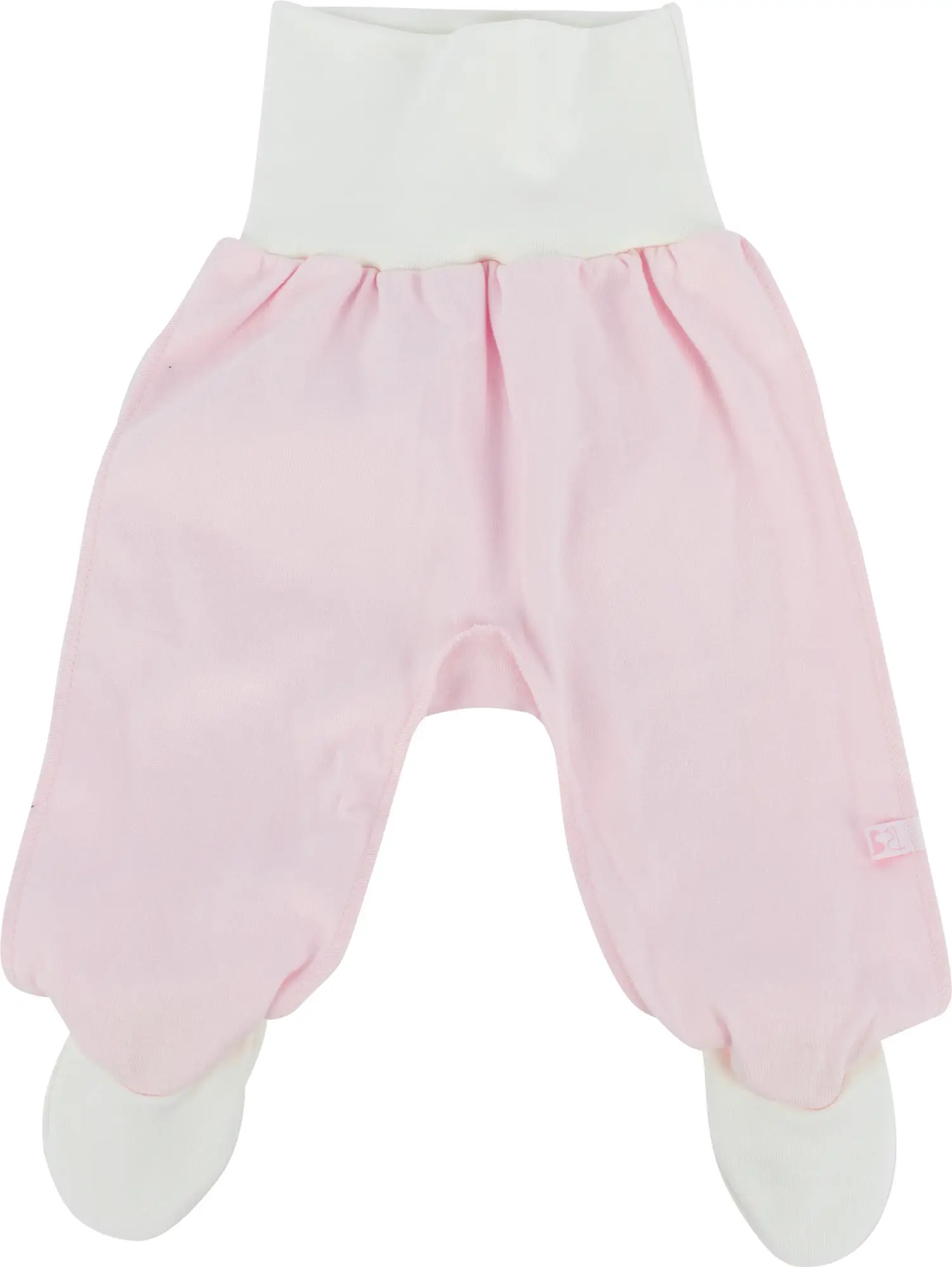 Ползунки на рибане Фабрика Бамбук внш розовый, молочный 68