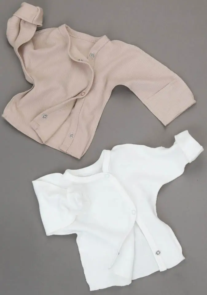 Распашонка с кнопками KiDi Kids, Капучино, 2шт, р. 20 рост 62-68 см