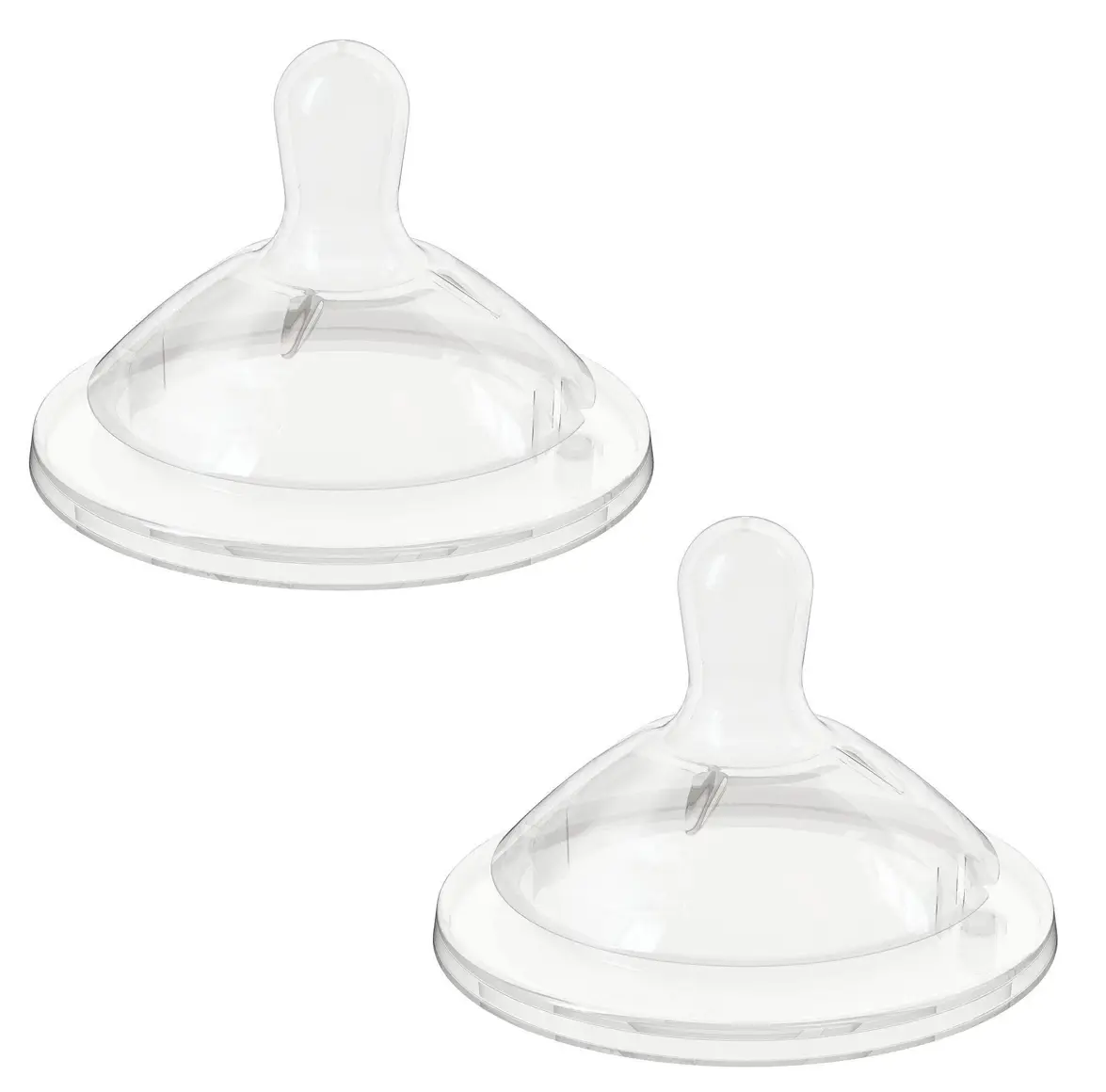 Соска силиконовая для густой пищи с флексорами Chicco Natural Feeling 6m+ 2 штуки