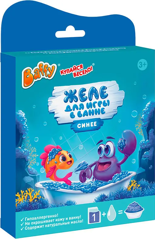 Желе для игры в ванне, синее, Baffy