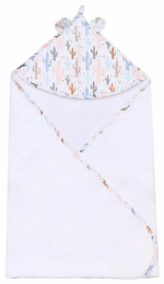 Полотенце детское с уголком AmaroBaby Cute Love Техас белый 90х90 см