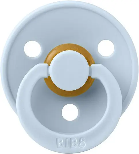 Пустышка латексная Bibs Colour Symmetrical, Baby Blue, от 6 месяцев