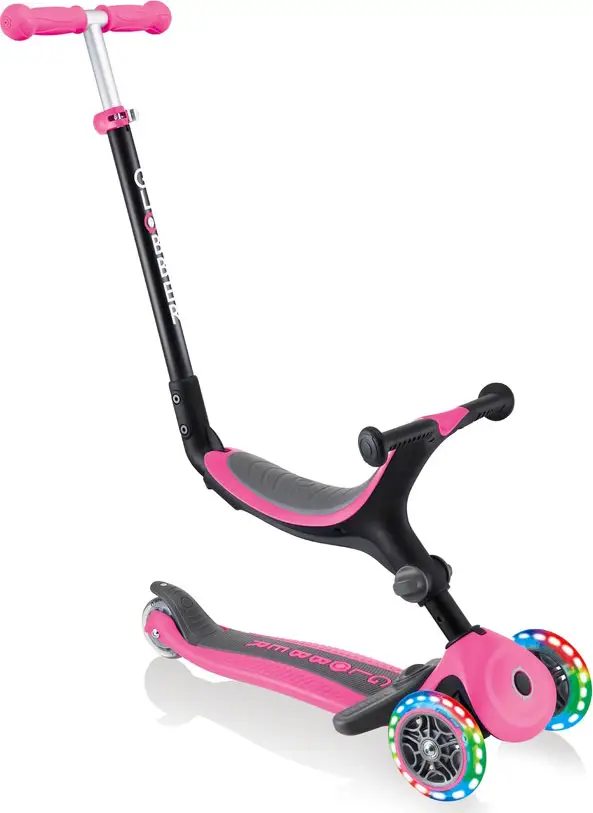 Самокат Globber GO UP FOLDABLE LIGHTS (2022) розовый