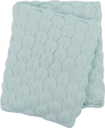 Фотография товара Плед вязаный Little Star Чешуйки мятный 90х90 см