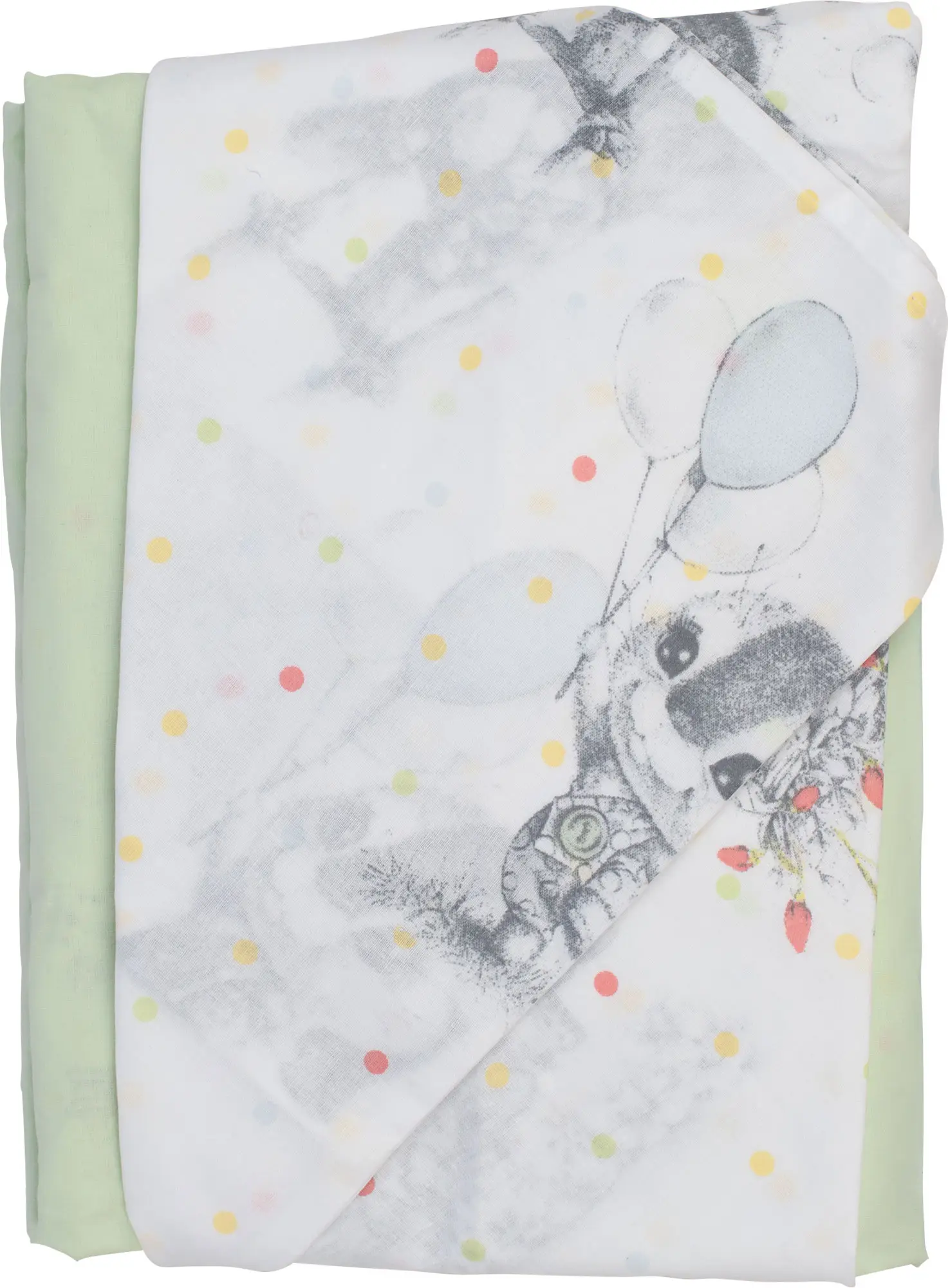 Комплект постельного белья Серый зайчик LuBaby, 3 предмета, арт. 80711