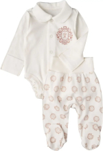 Фотография товара Боди, ползунки Герб Корона, рост 68 см, интерлок, крем, герб набивка, арт. 72213