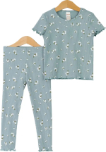 Фотография товара Детский комплект футболка и леггинсы с цветочками, лапша, р. 104, КД456/8-К