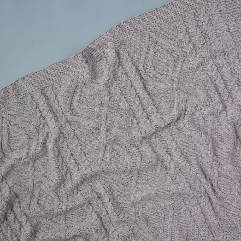 Плед Little Star Косы и Ромб серый 120х90 см