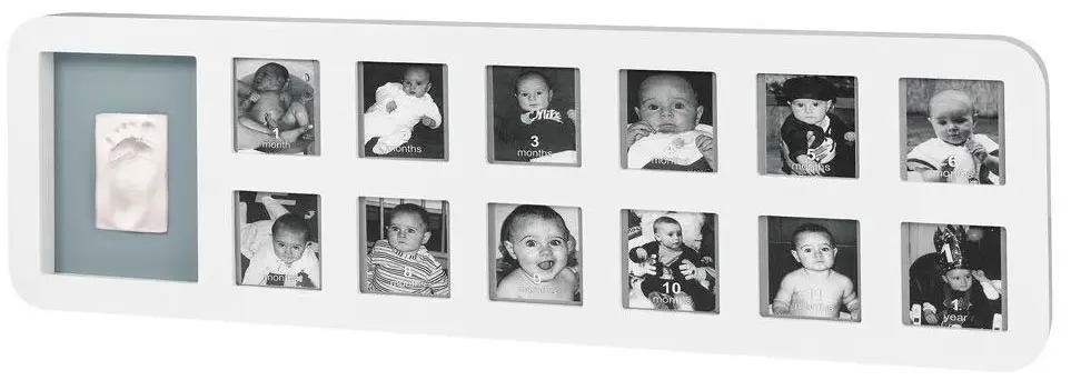 Рамочка на 12 фотографий "Первый год"; белый
