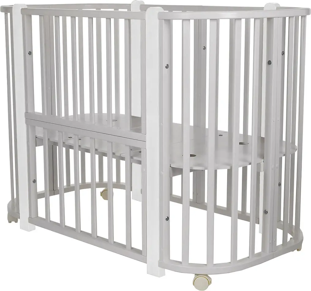 Кровать детская Pituso маятник 5 в 1 Asti Серый/Белый