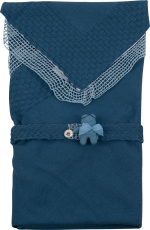 Комплект SaraBara Роналдо конверт, уголок, шапочка, темно-джинсовый