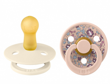 Фотография товара Набор пустышек латексных BIBS Liberty Colour, 2 шт. - Eloise - Blush, 6+ мес.