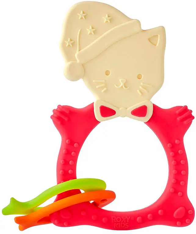 Универсальный прорезыватель ROXY KIDS Meow Teether коралловый