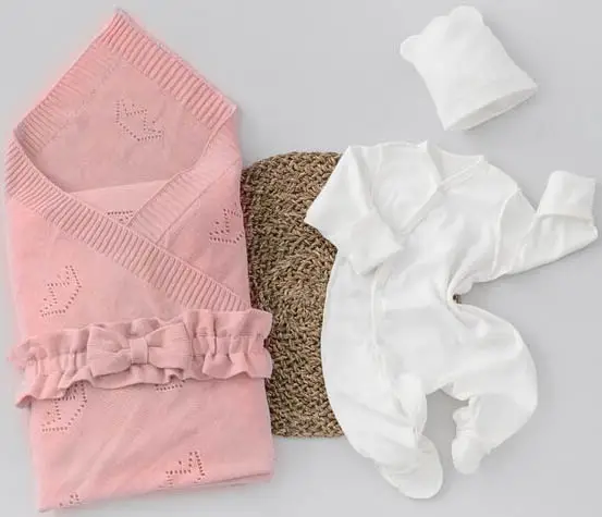 Комплект на выписку 4 предмета KiDi kids Бристоль, лето, розовый р. 16, рост 50-56 см