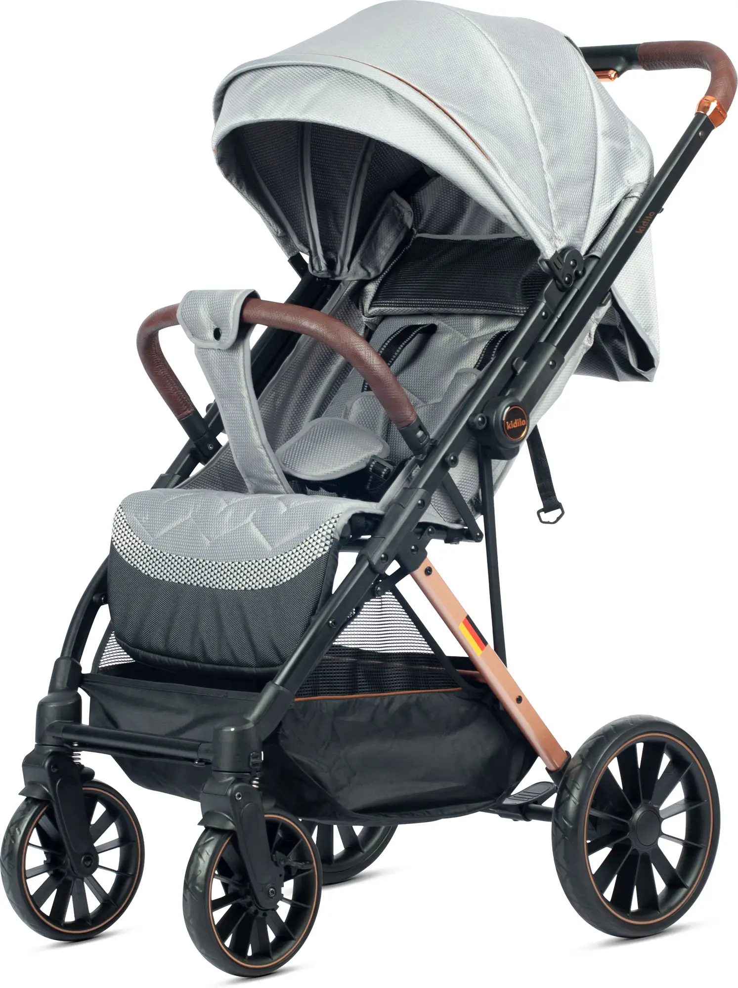 Прогулочная коляска Kidilo 6510L, серая