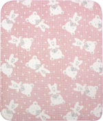 Фотография товара Плед велсофт жаккардовый Мишка, размер 90x110 см розовый