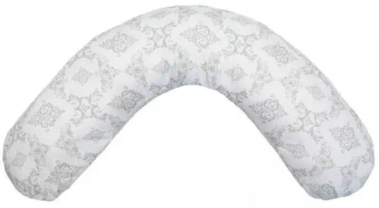 Наволочка к подушке для беременных AmaroBaby Дамаск серый 170х25 см