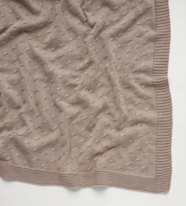 Плед вязаный Little Star Eseniya шоколадный коктейль 90х100 см