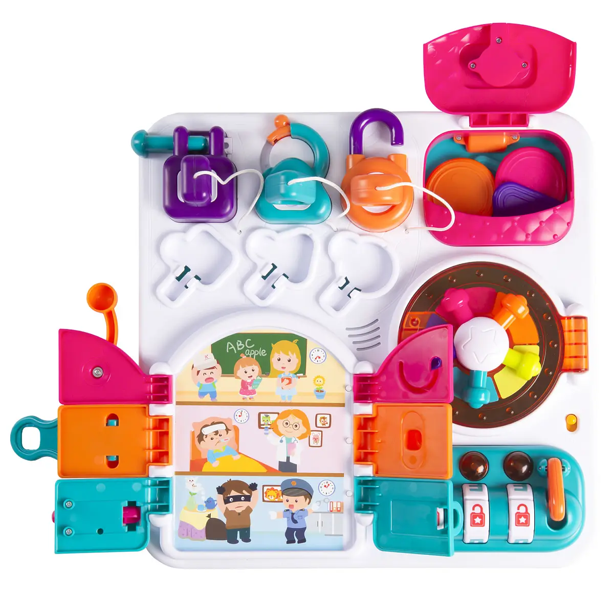 Интерактивная игрушка Auby Бизиборд световые и звуковые эффекты