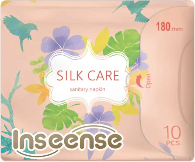 Прокладки женские гигиенические ежедневные с крылышками Silk Care Inseense №10, 180 мм 