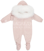 Комбинезон с капюшоном на молнии Наследник Выжанова розовый 56-62 Комбинезон с капюшоном на молнии Наследник Выжанова розовый 56-62