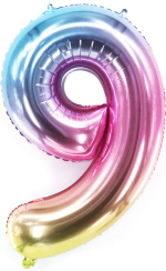 Фотография товара Шар Страна Карнавалия фольгированный цифра 9, 40"