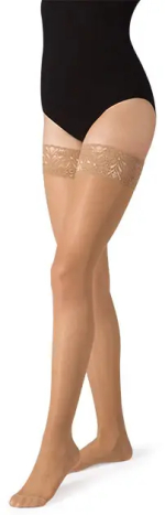 Фотография товара Чулки компрессионные прозрачные с ажурным верхом, PRO, I класс компрессии, р.2, Natural