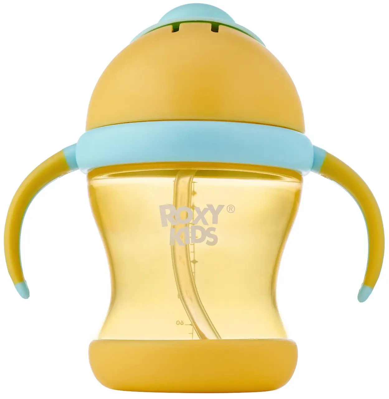 Поильник-непроливайка Roxy-Kids с трубочкой, цвет медовый 