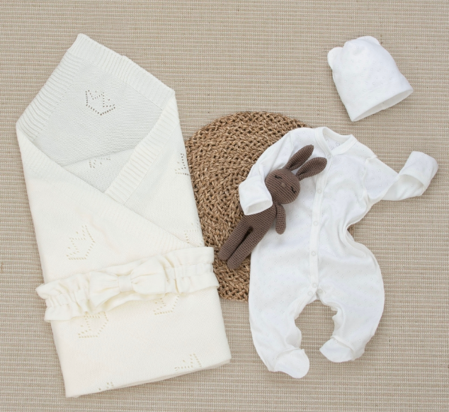 Фотография товара Комплект на выписку 4 предмета "Новый Бристоль", молоко, лето (р. 16 (рост 50-56 см))