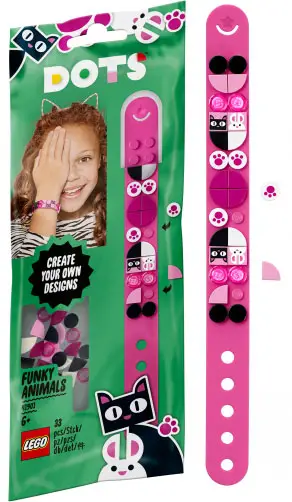 Конструктор LEGO DOTS 41901 Браслет Забавные животные