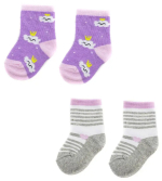 Фотография товара Носки LB 189 Сиренево-серый сет 2 пары 0-12 месяцев