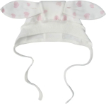 Фотография товара Чепчик с ушками Little Star Заинька-Сердечки, 44 см, интерлок, крем