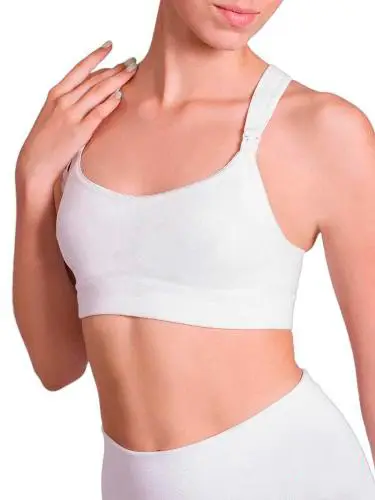 Майка бесшовная укороченная для кормящих женщин Фэст белый размер 158,164-100-106