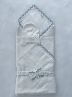 Комплект SaraBara Антуан конверт, уголок, шапочка, молочный