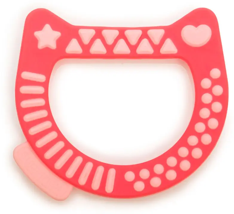 Прорезыватель Suavinex Kitty от 4 месяцев красный