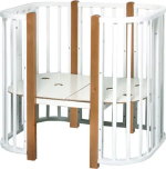 Фотография товара Кроватка детская Mio а/стенка, цвет белый, стойки бук