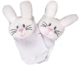 Носочки трикотажные Little Star Зайчонок плюшевый 6-12 месяцев белый