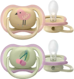 Фотография товара Пустышка Ultra Air Philips Avent, вишня и птичка, до 6 месяцев