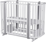 Фотография товара Кровать детская Pituso маятник 5 в 1 Asti Белый/Серый