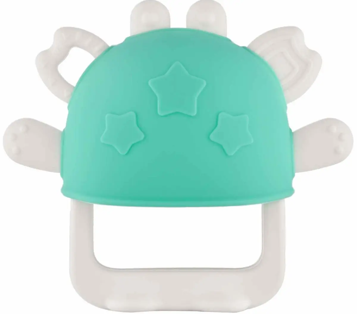 Прорезыватель силиконовый на руку Крабик Roxy Kids, бирюзовый