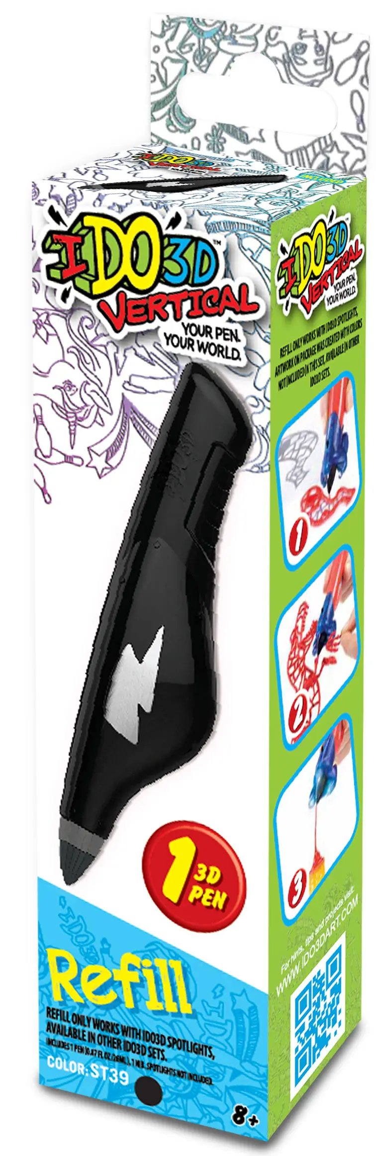 Картридж для 3D ручки Вертикаль, цвет черный