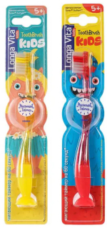 Фотография товара Longa Vita F-32Sж Детская зубная щётка for kids, мигающая оригинальная (с присоской) в ассортименте
