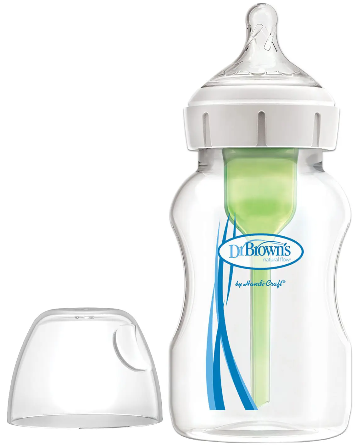 Dr. Brown's Бутылочка полипропиленовая с широким горлом Options+ (WB11600), 330 мл, с 3 месяцев, прозрачный