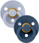 Фотография товара Набор пустышек латексных Bibs Colour, 2 шт, Dusty Blue, Steel Blue