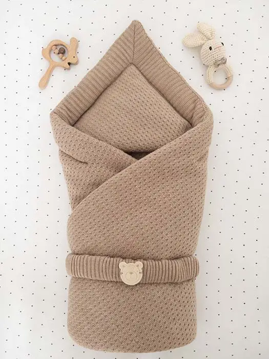 Конверт Тедди Lappetti, вязаный, бежевый