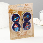 Фотография товара Набор свечей Страна Карнавалия в торт Космос, 4×4,4см, 4 шт