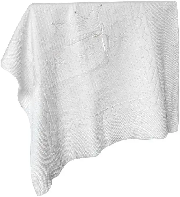 Плед двойная вязка Little Star Princess белый 86х92 см