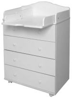 Комод Loona Lupine 800/4 с откидной пеленальной доской, серый Комод Loona Lupine 800/4 с откидной пеленальной доской, серый