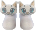 Фотография товара Носочки трикотажные Little Star Котик белый 6-12 месяцев