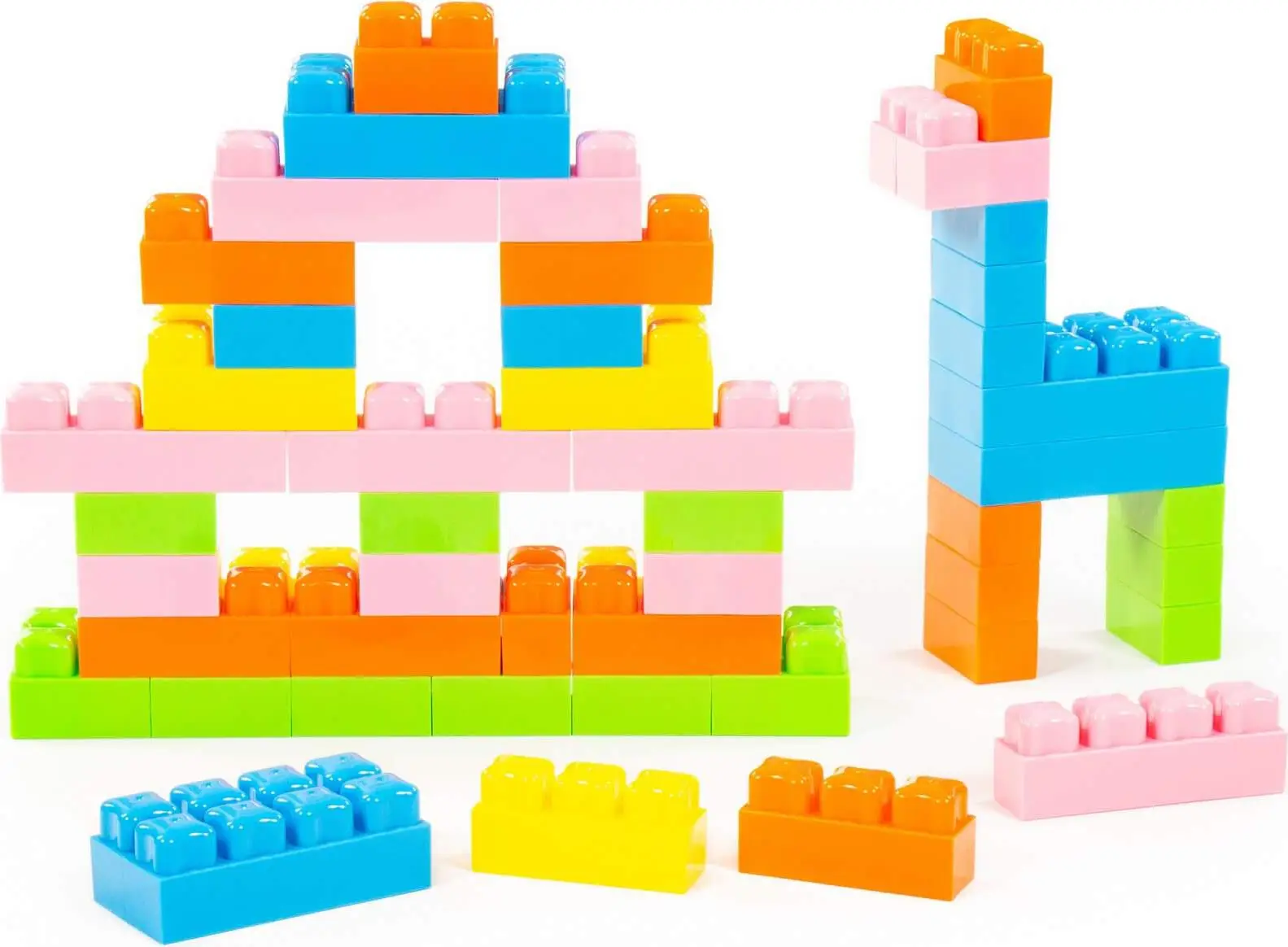 Конструктор Малютка Полесье, 60 элементов, в контейнере